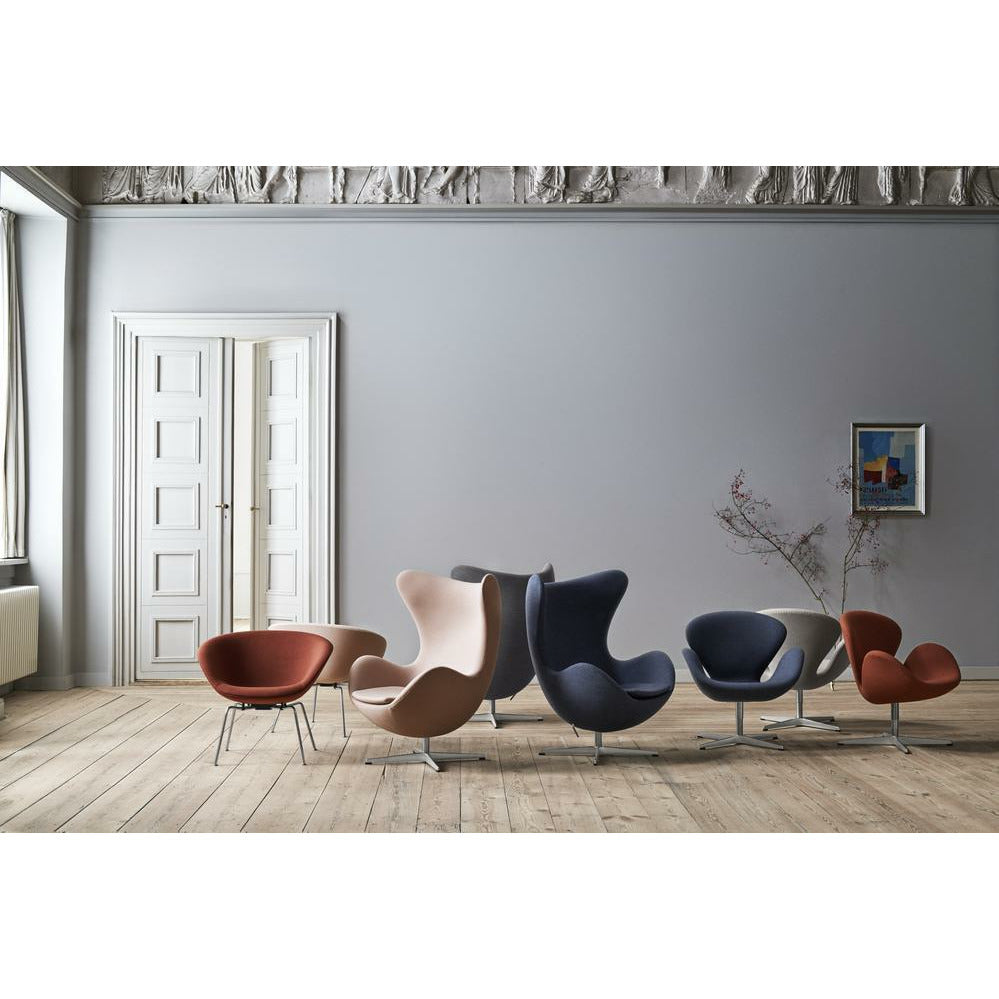 [product_category]-Fritz Hansen Swan Lounge Chair Fabric, Christianshavn Light Grey Uni-Fritz Hansen-3320-Alu-Christianshavn-1170-FRI-3