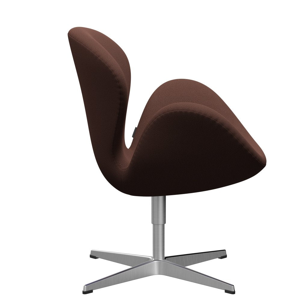 [product_category]-Fritz Hansen Swan Lounge Chair, Satin Brushed Aluminium/Capture Brown/Light Pink-Fritz Hansen-3320-CP7301-SPAL-FRI-3