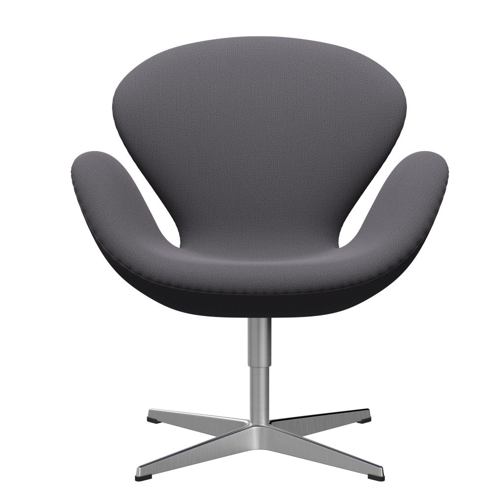 [product_category]-Fritz Hansen Swan Lounge Chair, Satin Brushed Aluminium/Capture Dark Grey-Fritz Hansen-3320-CP4601-SPAL-FRI-1