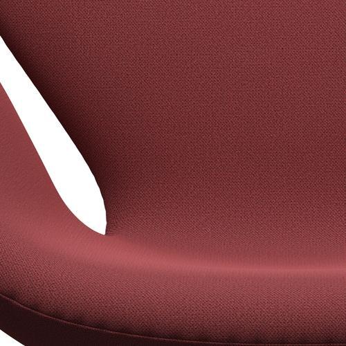 [product_category]-Fritz Hansen Swan Lounge Chair, Satin Brushed Aluminium/Capture Dark Red-Fritz Hansen-3320-CP5402-SPAL-FRI-6