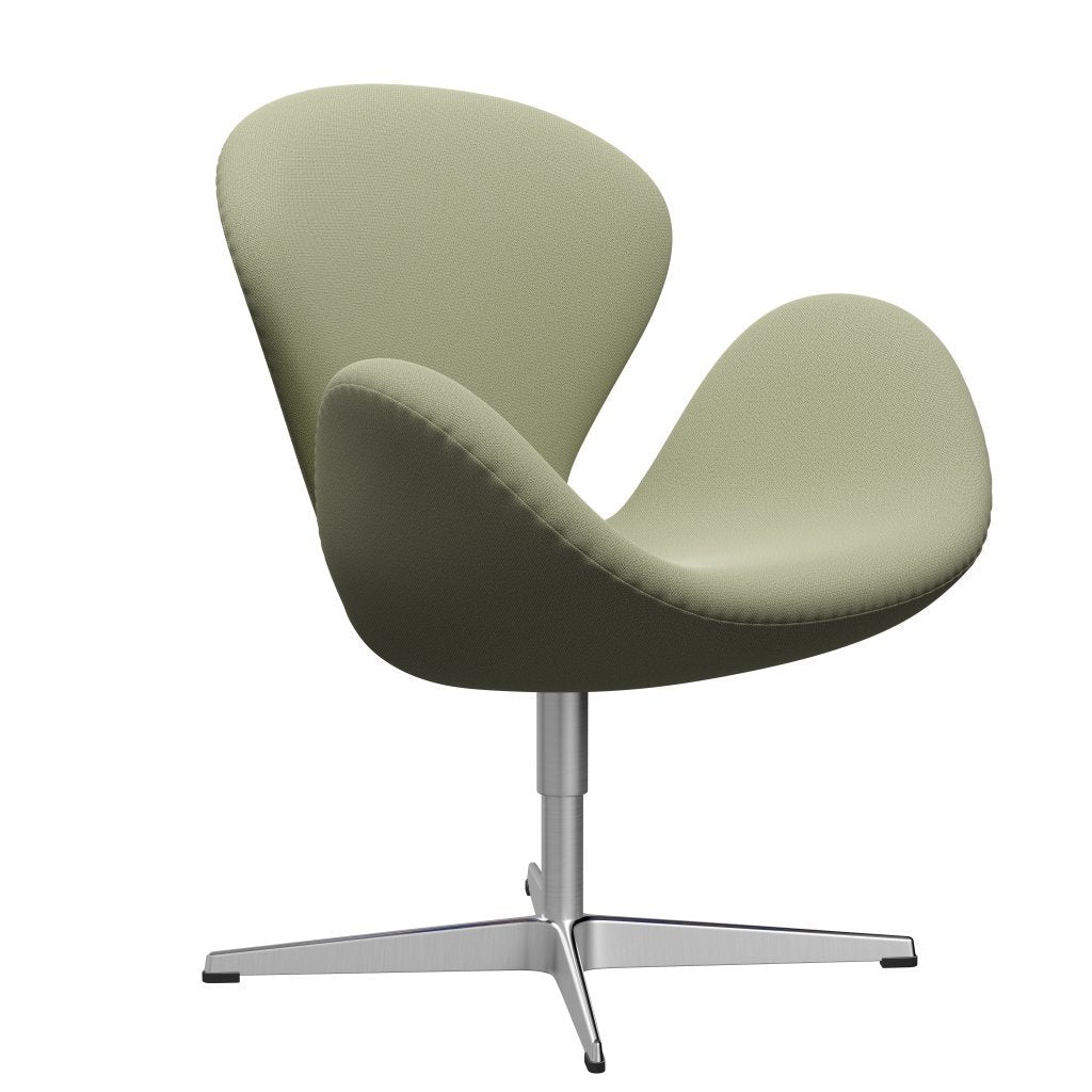 [product_category]-Fritz Hansen Swan Lounge Chair, Satin Brushed Aluminium/Capture Delicate Green-Fritz Hansen-3320-CP5101-SPAL-FRI-2