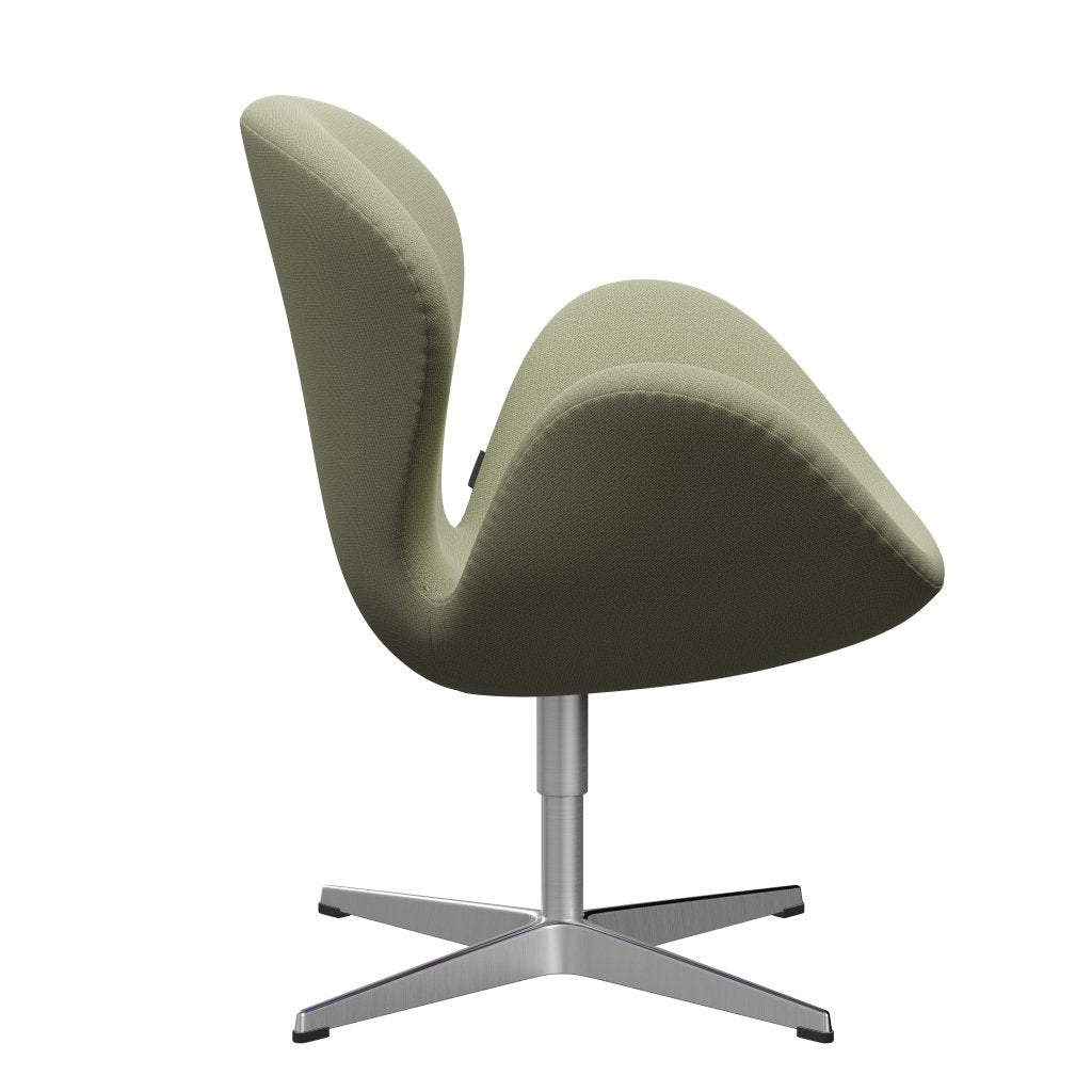 [product_category]-Fritz Hansen Swan Lounge Chair, Satin Brushed Aluminium/Capture Delicate Green-Fritz Hansen-3320-CP5101-SPAL-FRI-3