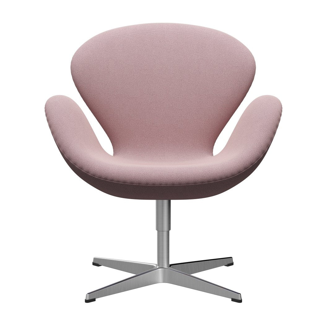 [product_category]-Fritz Hansen Swan Lounge Chair, Satin Brushed Aluminium/Capture Pink-Fritz Hansen-3320-CP4801-SPAL-FRI-1