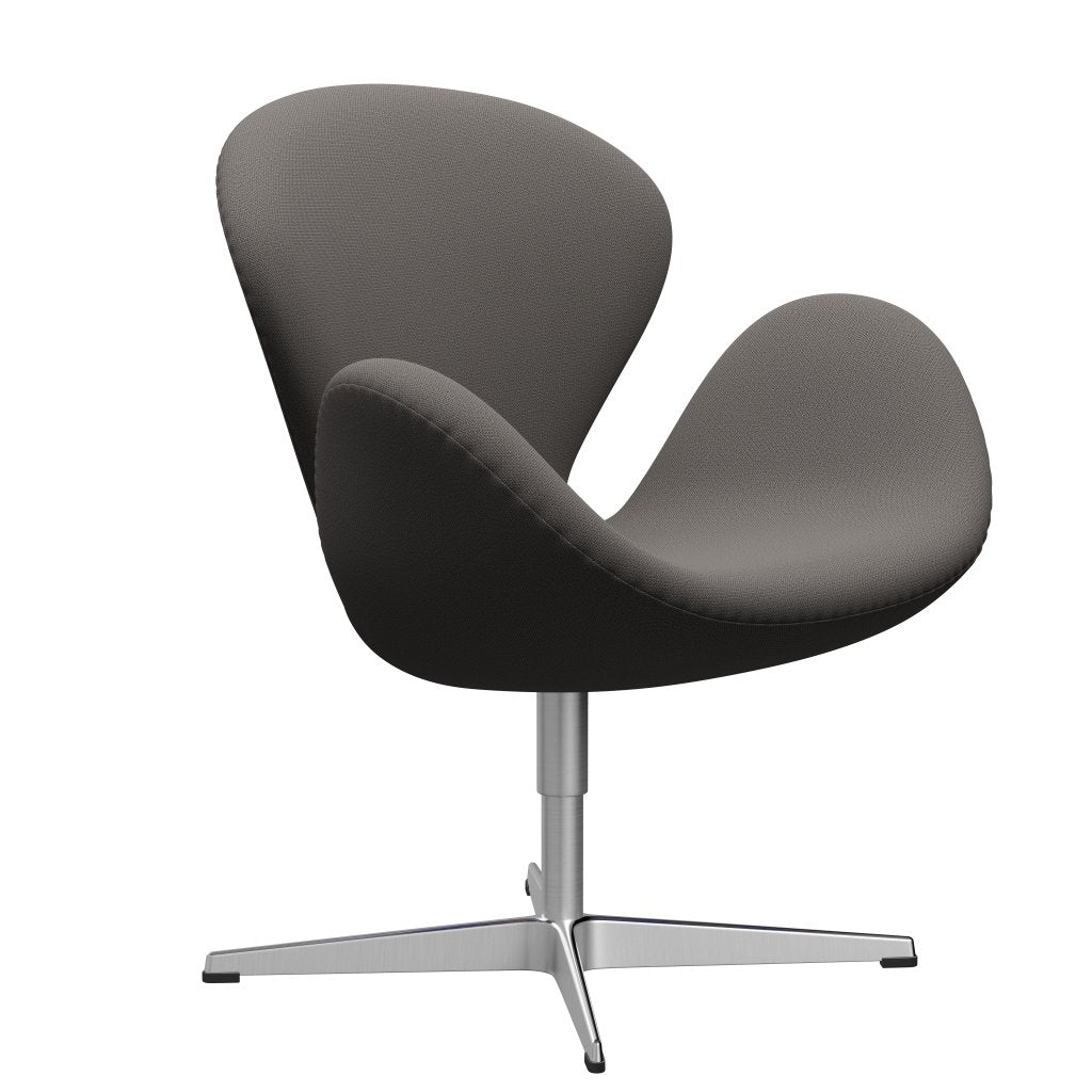 [product_category]-Fritz Hansen Swan Lounge Chair, Satin Brushed Aluminium/Capture Warm Dark Grey-Fritz Hansen-3320-CP4201-SPAL-FRI-2