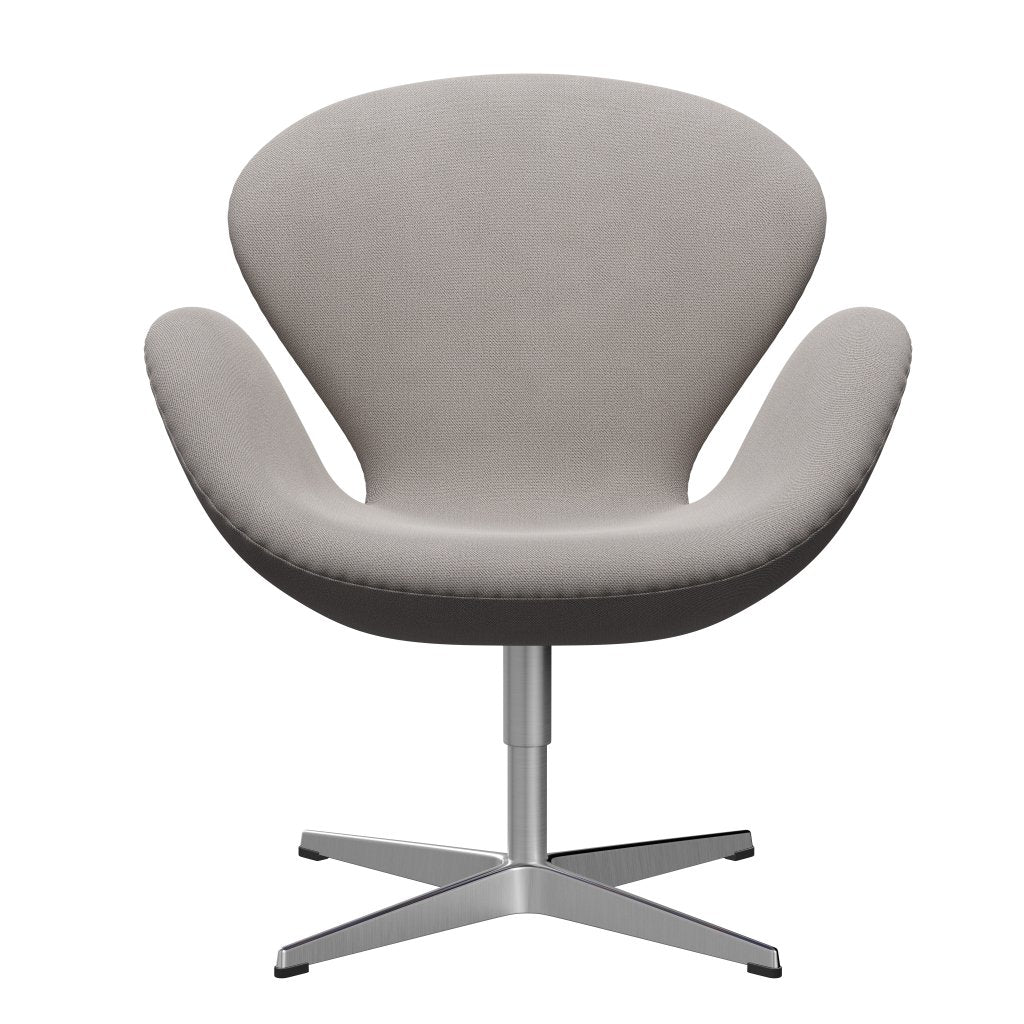 [product_category]-Fritz Hansen Swan Lounge Chair, Satin Brushed Aluminium/Capture Warm Grey Light-Fritz Hansen-3320-CP4101-SPAL-FRI-1