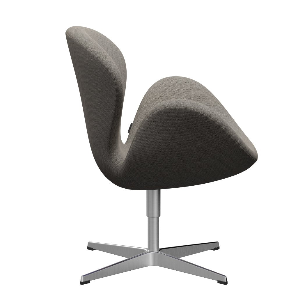 [product_category]-Fritz Hansen Swan Lounge Chair, Satin Brushed Aluminium/Capture Warm Grey-Fritz Hansen-3320-CP4401-SPAL-FRI-3