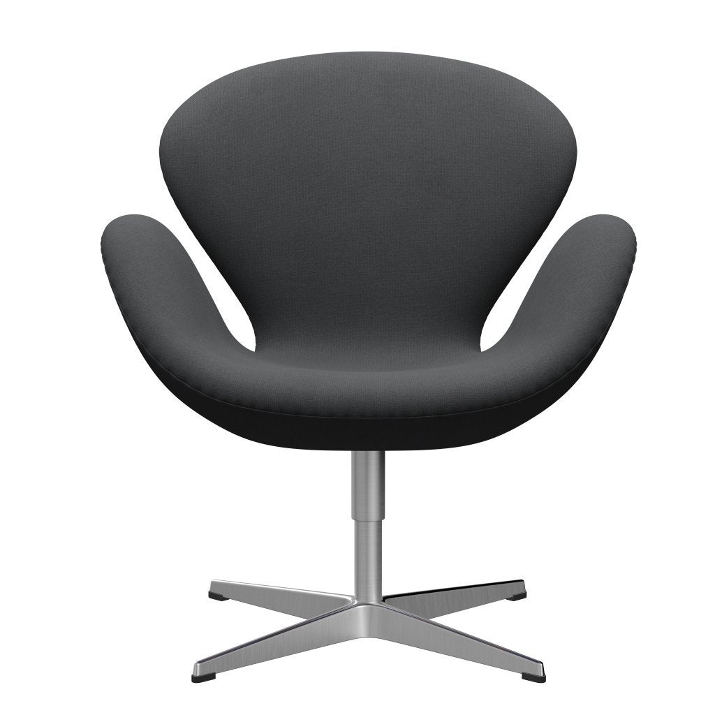 [product_category]-Fritz Hansen Swan Lounge Chair, Satin Brushed Aluminium/Christianshavn Grey Uni-Fritz Hansen-3320-CH1172-SPAL-FRI-1