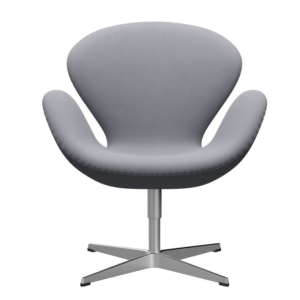 [product_category]-Fritz Hansen Swan Lounge Chair, Satin Brushed Aluminium/Christianshavn Light Grey Plain-Fritz Hansen-3320-CH1170-SPAL-FRI-1