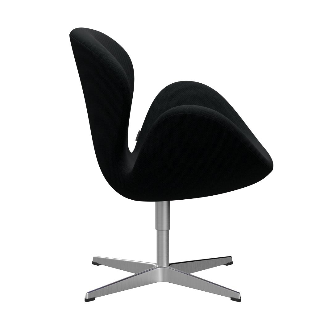 [product_category]-Fritz Hansen Swan Lounge Chair, Satin Brushed Aluminium/Diablo Black-Fritz Hansen-3320-DIA100-SPAL-FRI-3