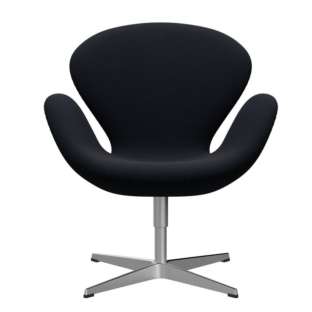 [product_category]-Fritz Hansen Swan Lounge Chair, Satin Brushed Aluminium/Diablo Dark Blue-Fritz Hansen-3320-DIA800-SPAL-FRI-1