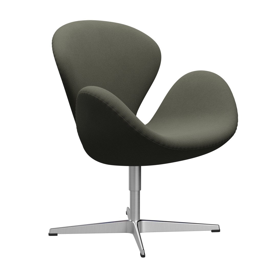 Fritz Hansen Swan Lounge Stuhl, Satin gebürstet Aluminium/Diablo warmes Grau