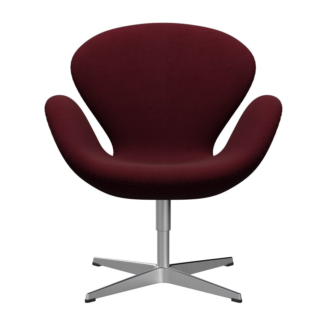 [product_category]-Fritz Hansen Swan Lounge Chair, Satin Brushed Aluminium/Divina Aubergine (671)-Fritz Hansen-3320-DIV671-SPAL-FRI-1