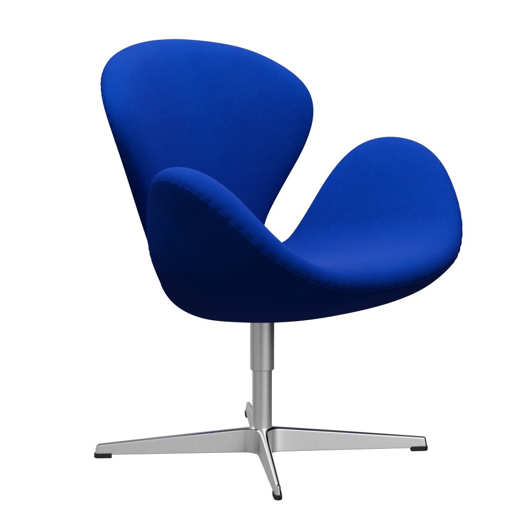 [product_category]-Fritz Hansen Swan Lounge Chair, Satin Brushed Aluminium/Divina Blue-Fritz Hansen-3320-DIV756-SPAL-FRI-2