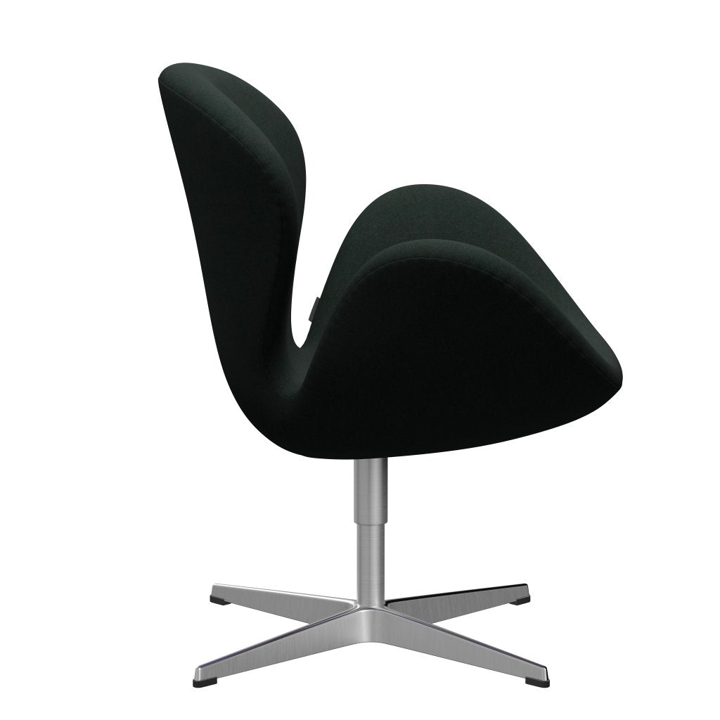 [product_category]-Fritz Hansen Swan Lounge Chair, Satin Brushed Aluminium/Divina Carbon-Fritz Hansen-3320-DIV181-SPAL-FRI-3