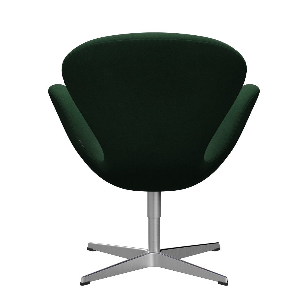 Fritz Hansen Swan Lounge Chair, Satin Brossed aluminium / Divina Green foncé (876)