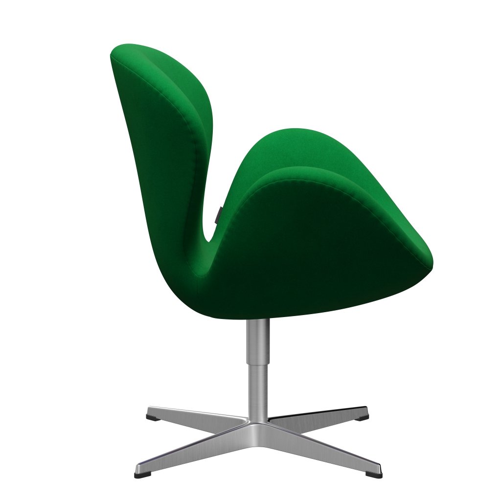 [product_category]-Fritz Hansen Swan Lounge Chair, Satin Brushed Aluminium/Divina Grass Green-Fritz Hansen-3320-DIV922-SPAL-FRI-3