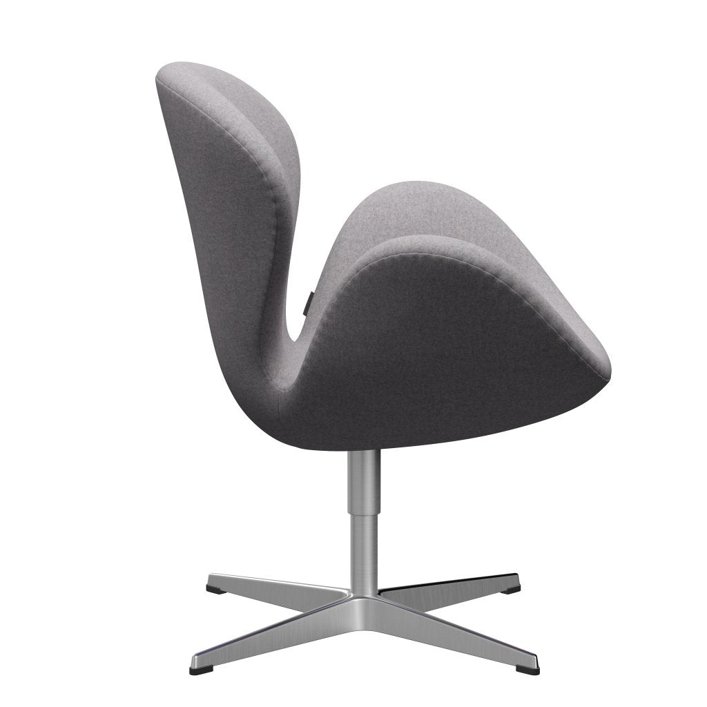 [product_category]-Fritz Hansen Swan Lounge Chair, Satin Brushed Aluminium/Divina Md Cool Light Grey-Fritz Hansen-3320-DMD713-SPAL-FRI-3