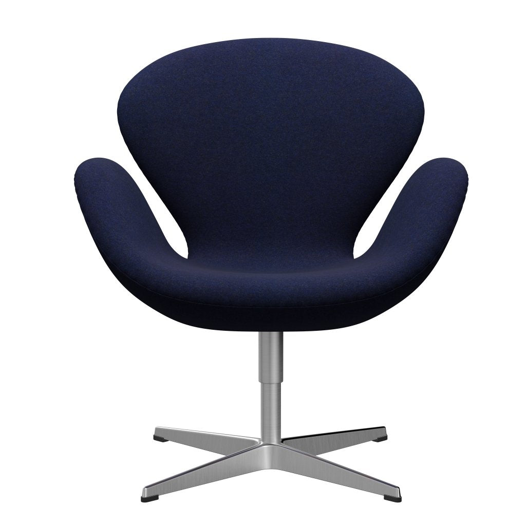 [product_category]-Fritz Hansen Swan Lounge Chair, Satin Brushed Aluminium/Divina Md Midnight Blue-Fritz Hansen-3320-DMD773-SPAL-FRI-1