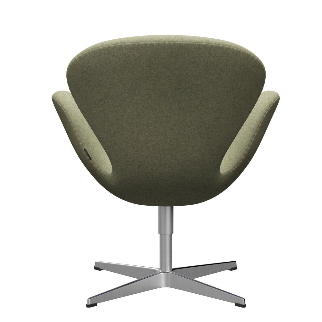 [product_category]-Fritz Hansen Swan Lounge Chair, Satin Brushed Aluminium/Divina Md Soft Green-Fritz Hansen-3320-DMD913-SPAL-FRI-4