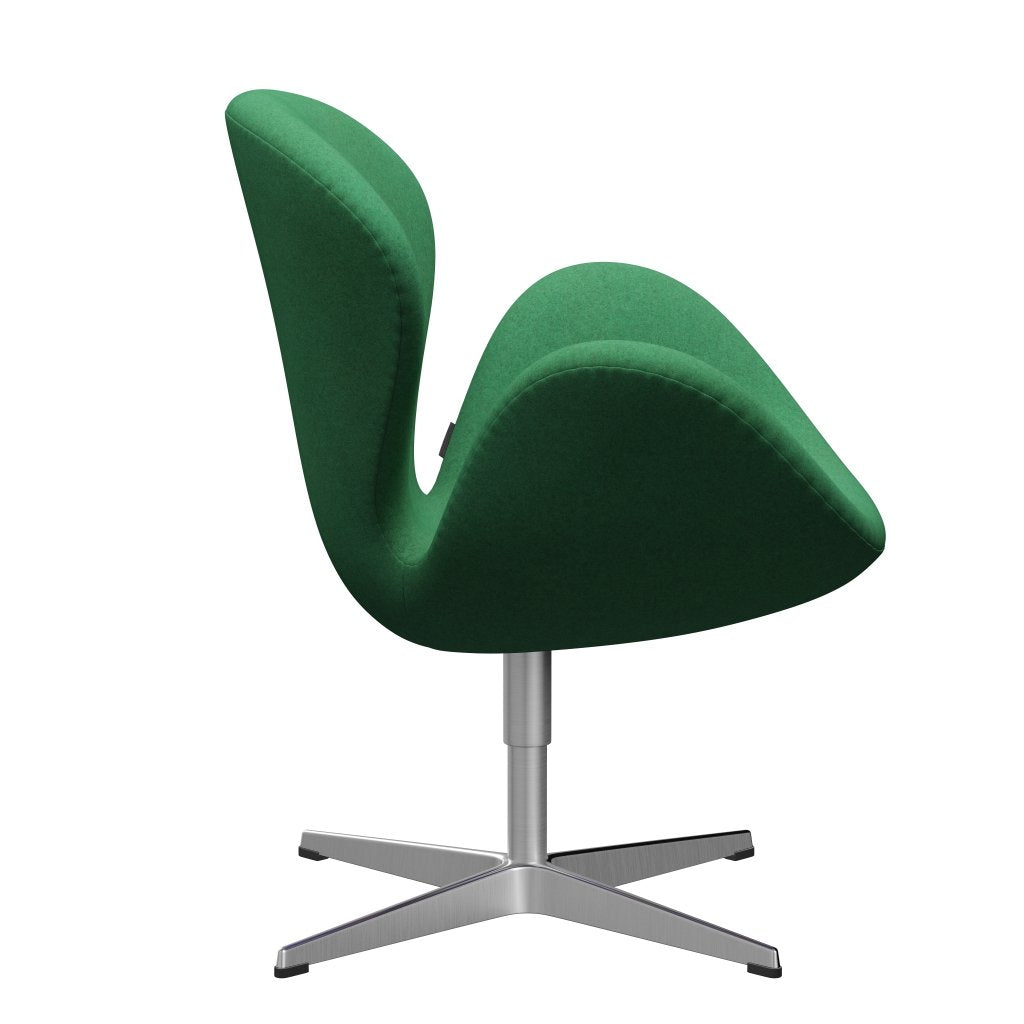 [product_category]-Fritz Hansen Swan Lounge Chair, Satin Brushed Aluminium/Divina Melange Green-Fritz Hansen-3320-DIM937-SPAL-FRI-3