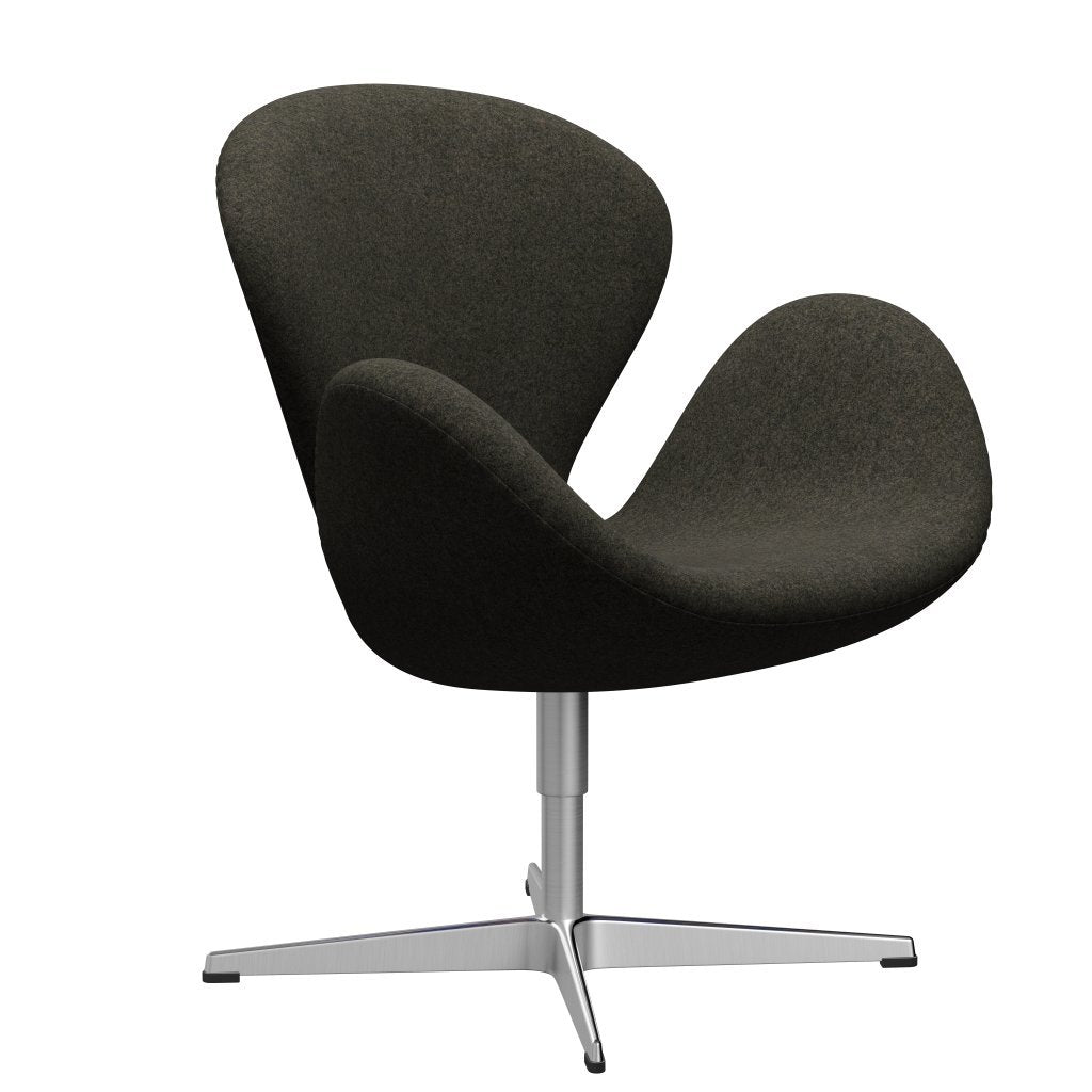 [product_category]-Fritz Hansen Swan Lounge Chair, Satin Brushed Aluminium/Divina Melange Grey Brown-Fritz Hansen-3320-DIM277-SPAL-FRI-2