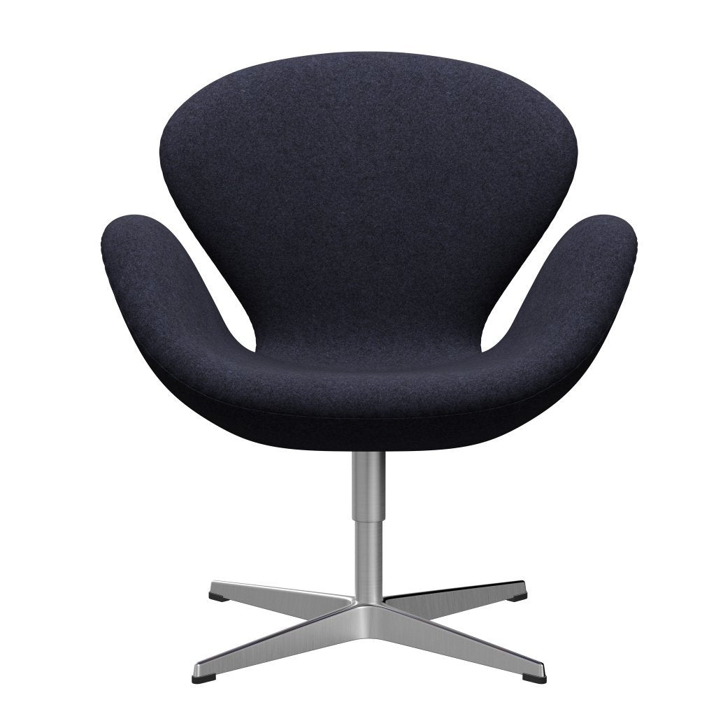 [product_category]-Fritz Hansen Swan Lounge Chair, Satin Brushed Aluminium/Divina Melange Grey/Purple-Fritz Hansen-3320-DIM687-SPAL-FRI-1