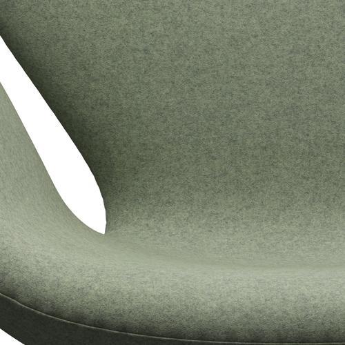 [product_category]-Fritz Hansen Swan Lounge Chair, Satin Brushed Aluminium/Divina Melange Light Green-Fritz Hansen-3320-DIM917-SPAL-FRI-6