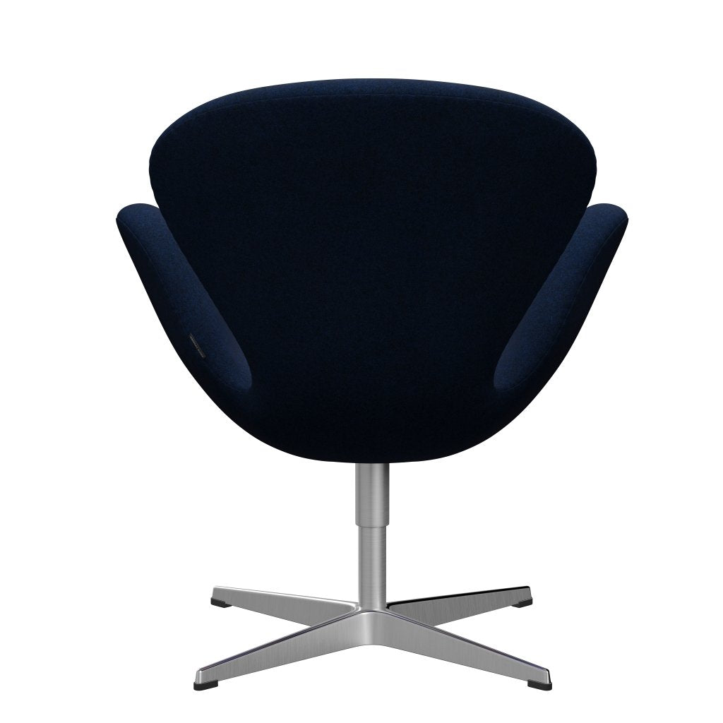 Sillón Fritz Hansen Swan, aluminio cepillado por satén/Divina Melange Navy Dark