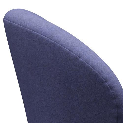 Fritz Hansen Swan Lounge Stuhl, Satin gebürstete Aluminium/Divina Melange Violet Light