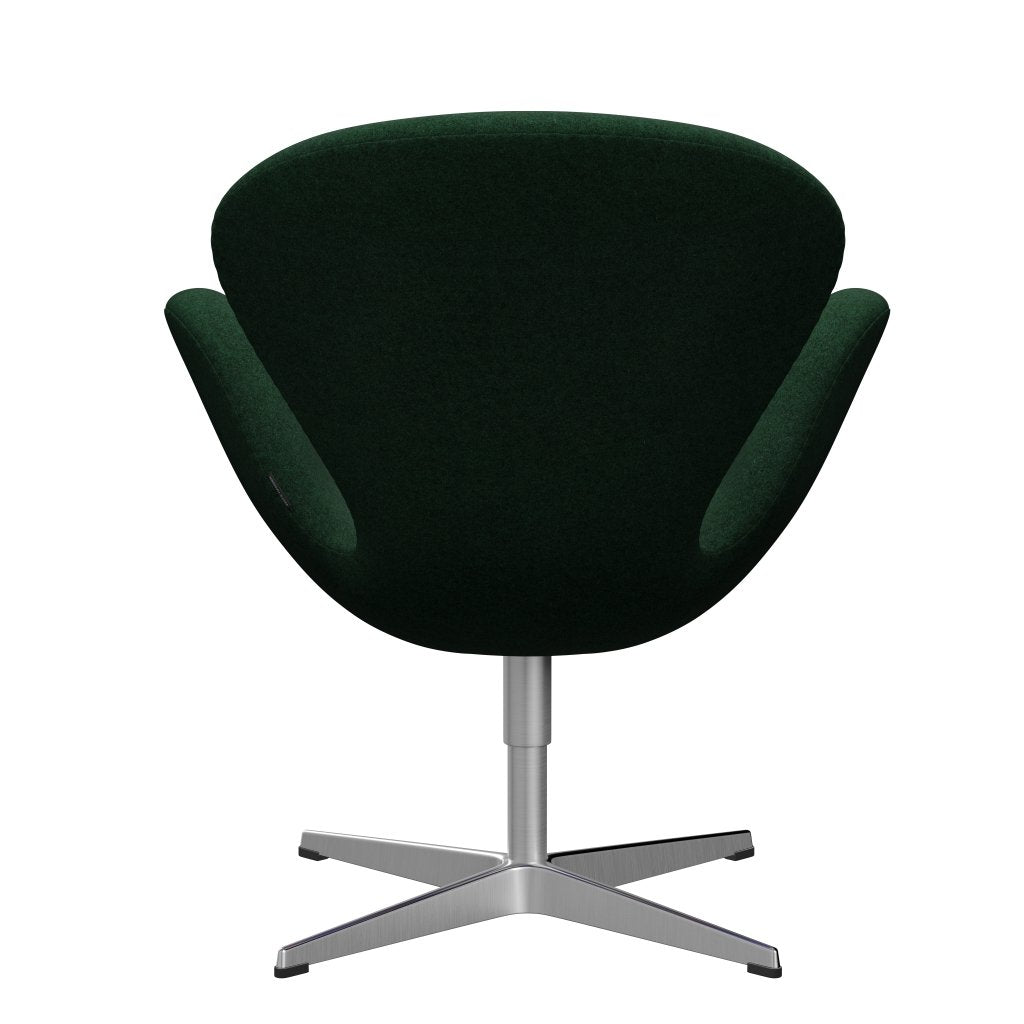 [product_category]-Fritz Hansen Swan Lounge Chair, Satin Brushed Aluminium/Divina Melange Warm Dark Green-Fritz Hansen-3320-DIM967-SPAL-FRI-4