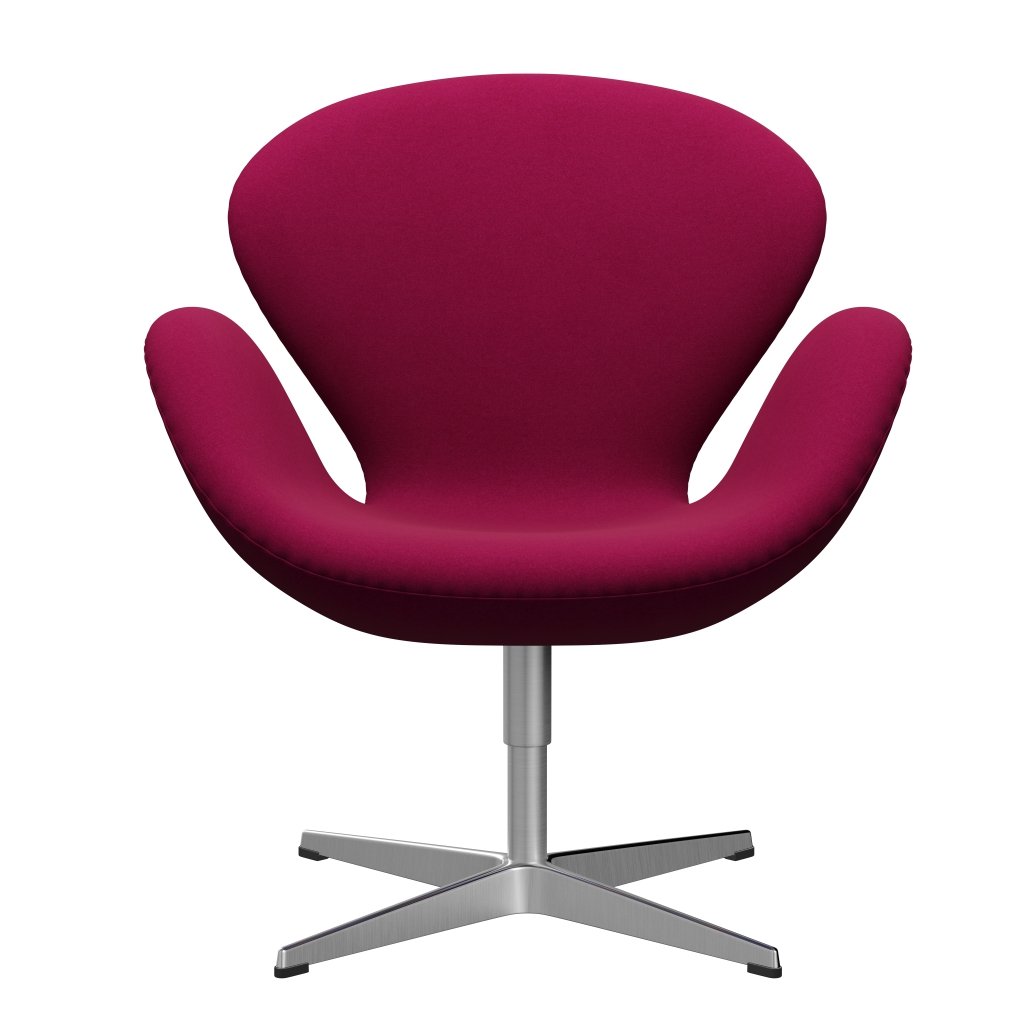 [product_category]-Fritz Hansen Swan Lounge Chair, Satin Brushed Aluminium/Divina Pink Dark-Fritz Hansen-3320-DIV662-SPAL-FRI-1