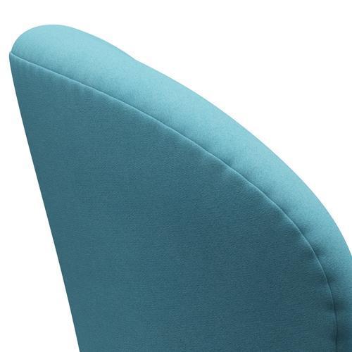 [product_category]-Fritz Hansen Swan Lounge Chair, Satin Brushed Aluminium/Divina Turquoise Light-Fritz Hansen-3320-DIV836-SPAL-FRI-5