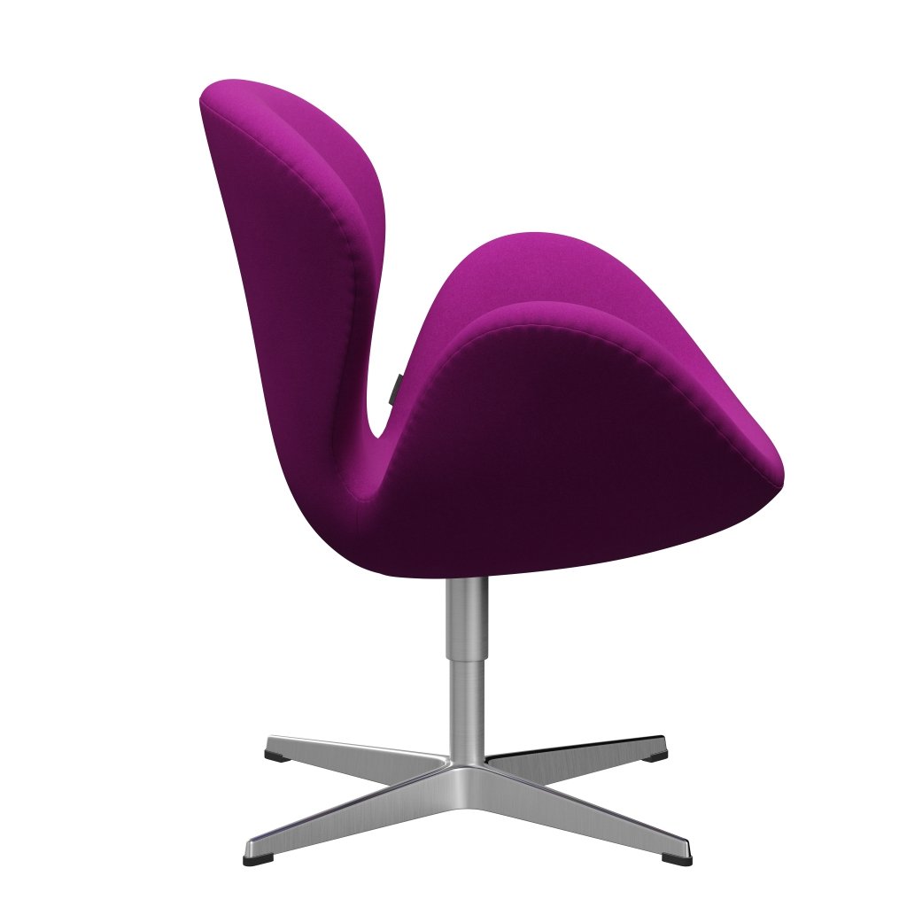 [product_category]-Fritz Hansen Swan Lounge Chair, Satin Brushed Aluminium/Divina Violet (666)-Fritz Hansen-3320-DIV666-SPAL-FRI-3