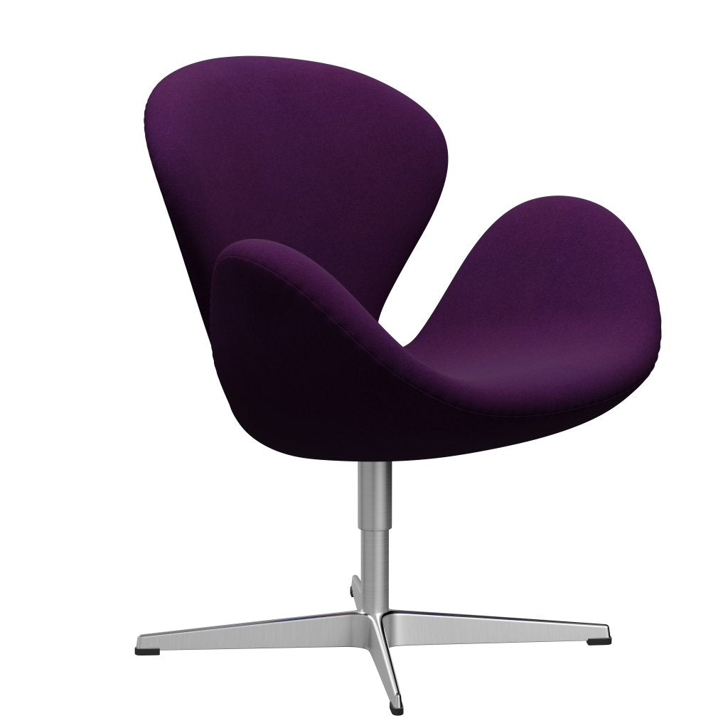 [product_category]-Fritz Hansen Swan Lounge Chair, Satin Brushed Aluminium/Divina Violet (696)-Fritz Hansen-3320-DIV696-SPAL-FRI-2