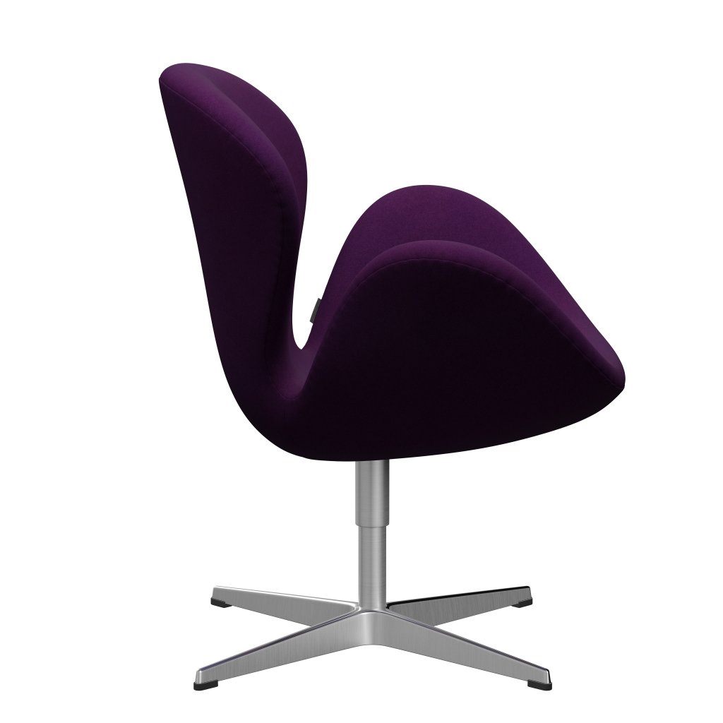 [product_category]-Fritz Hansen Swan Lounge Chair, Satin Brushed Aluminium/Divina Violet (696)-Fritz Hansen-3320-DIV696-SPAL-FRI-3