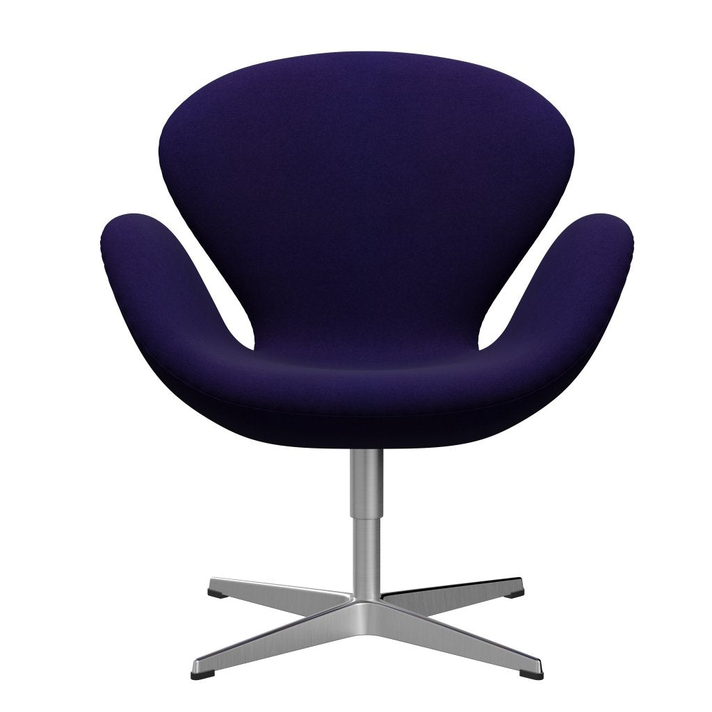 [product_category]-Fritz Hansen Swan Lounge Chair, Satin Brushed Aluminium/Divina Violet Dark (692)-Fritz Hansen-3320-DIV692-SPAL-FRI-1