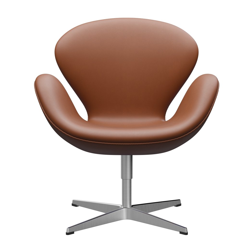 [product_category]-Fritz Hansen Swan Lounge Chair, Satin Brushed Aluminium/Essential Walnut-Fritz Hansen-3320-STWALT-SPAL-FRI-1