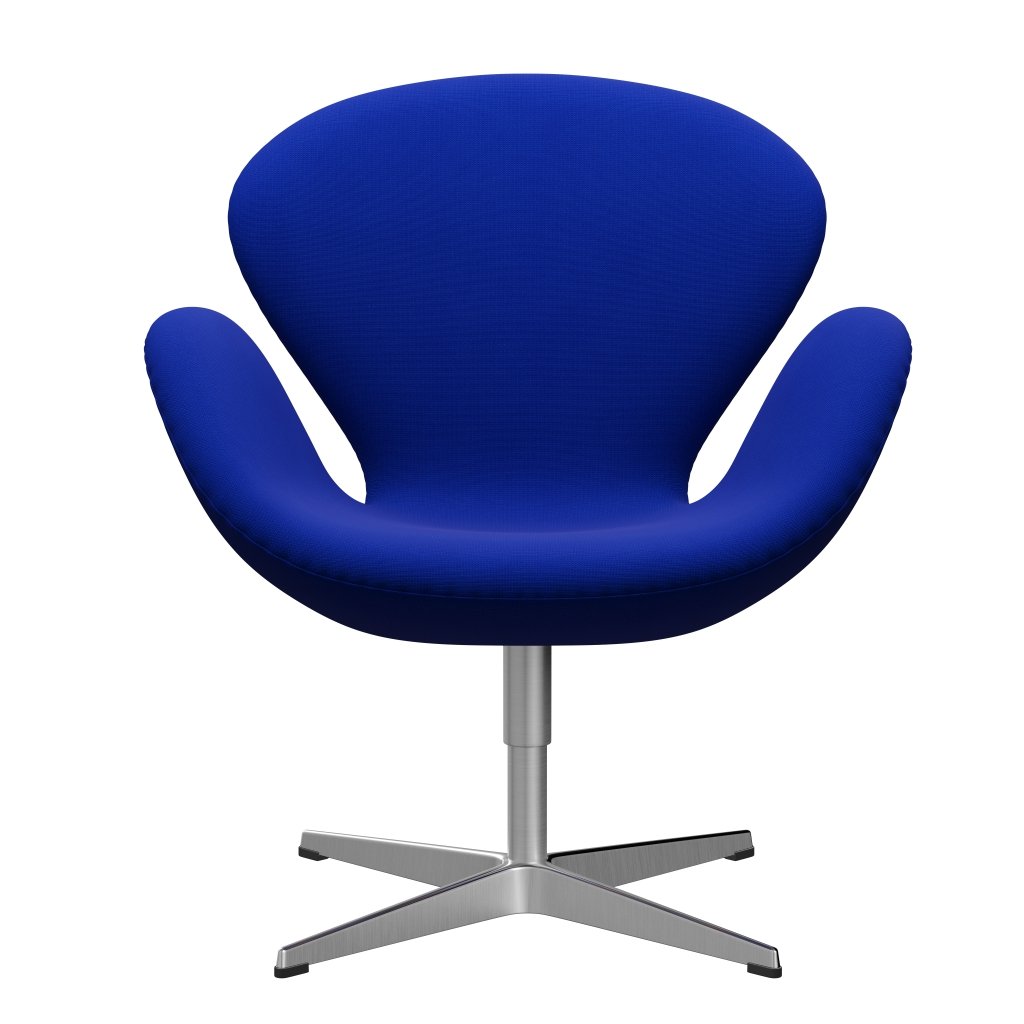 [product_category]-Fritz Hansen Swan Lounge Chair, Satin Brushed Aluminium/Fame Blue-Fritz Hansen-3320-F66075-SPAL-FRI-1