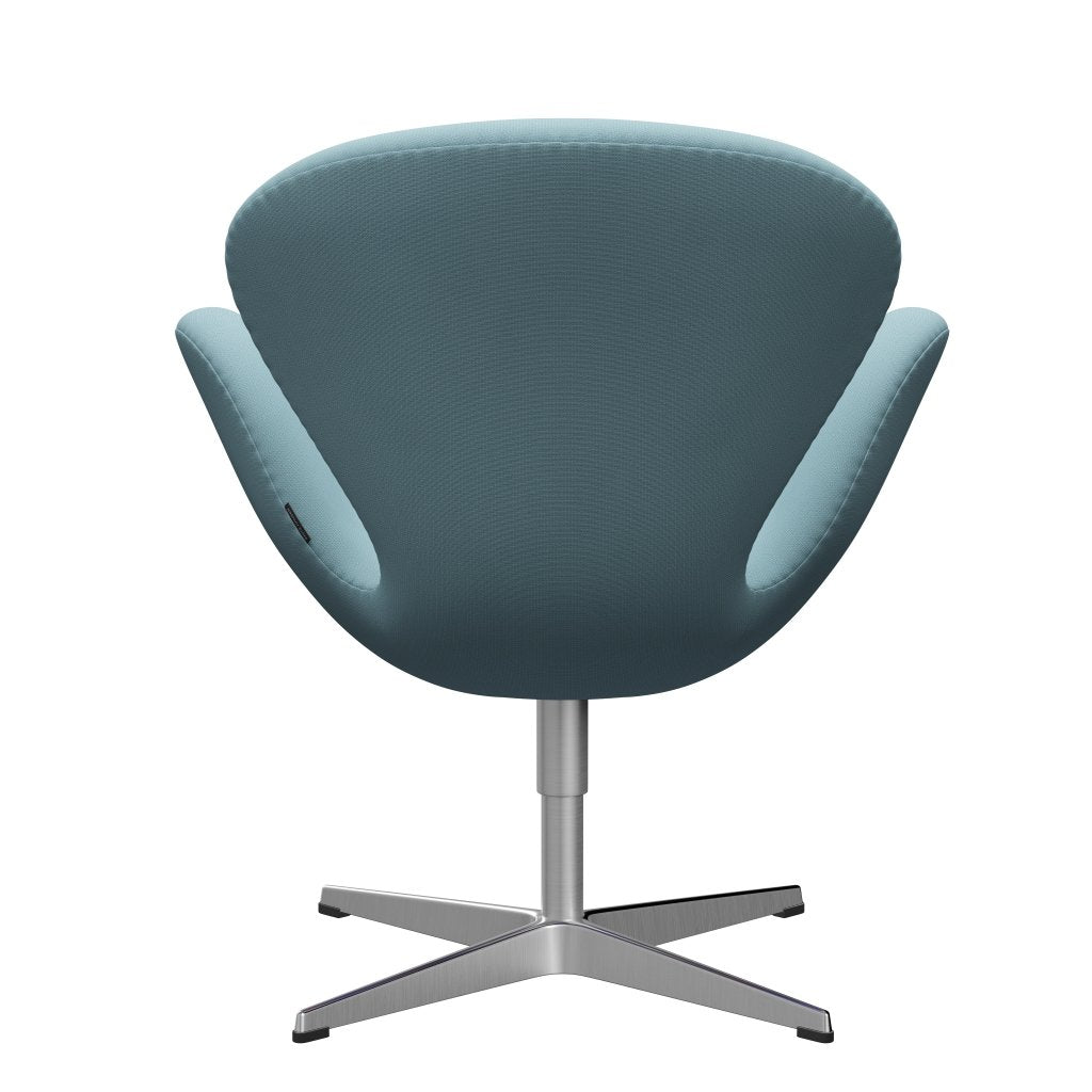 [product_category]-Fritz Hansen Swan Lounge Chair, Satin Brushed Aluminium/Fame Turquoise Light-Fritz Hansen-3320-F67068-SPAL-FRI-4