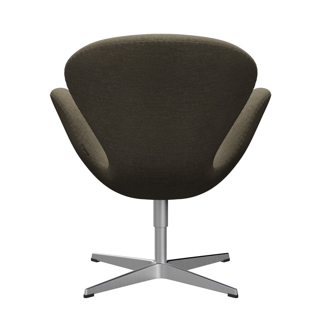 [product_category]-Fritz Hansen Swan Lounge Chair, Satin Brushed Aluminium/Hallingdal Grey/Brown-Fritz Hansen-3320-HAL227-SPAL-FRI-4