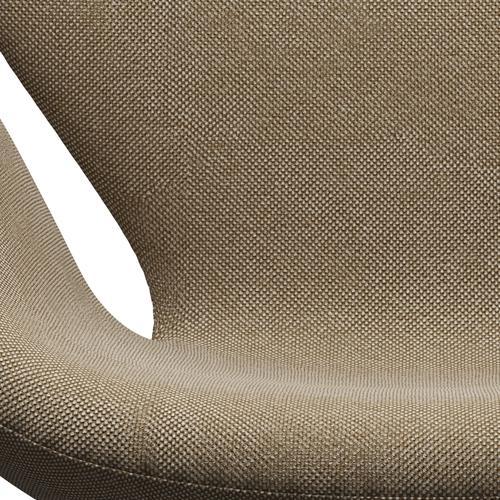 Fritz Hansen Swan Lounge Chair, Satin Borsted Aluminium/Hallingdal Sand Dark