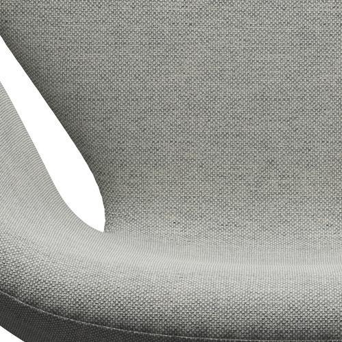 [product_category]-Fritz Hansen Swan Lounge Chair, Satin Brushed Aluminium/Hallingdal White/Grey-Fritz Hansen-3320-HAL110-SPAL-FRI-6