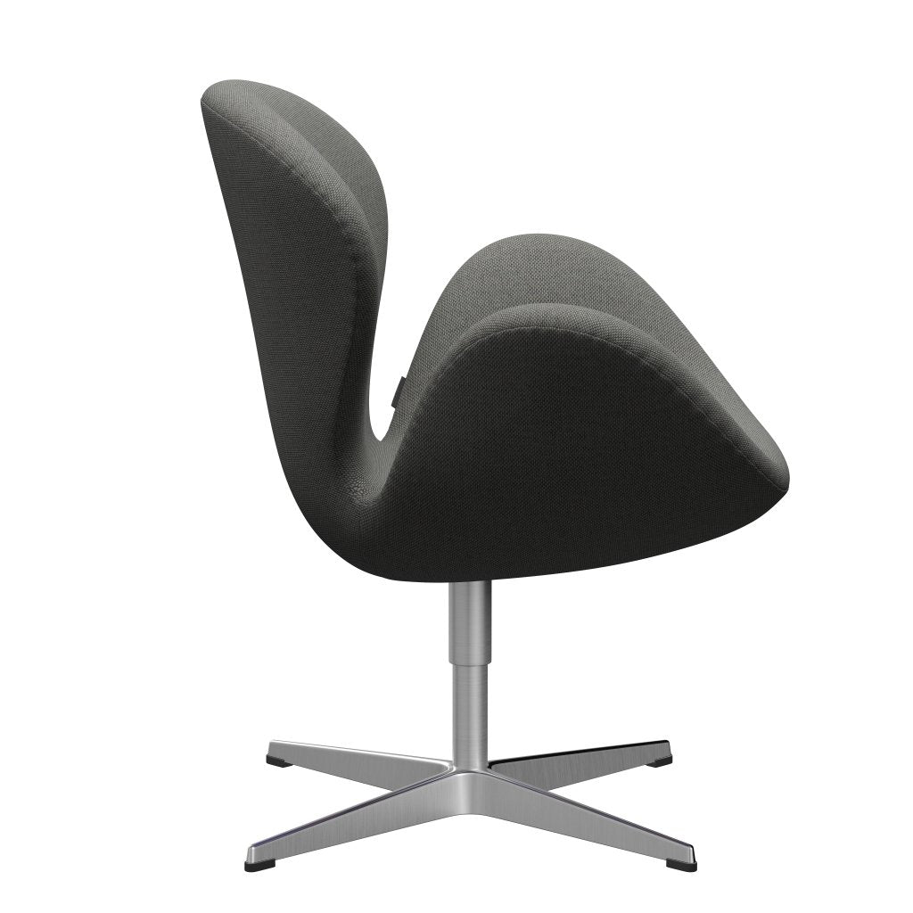 Fritz Hansen Swan Lounge Stuhl, Satin gebürstet Aluminium/Re Wolltaupe/Natural