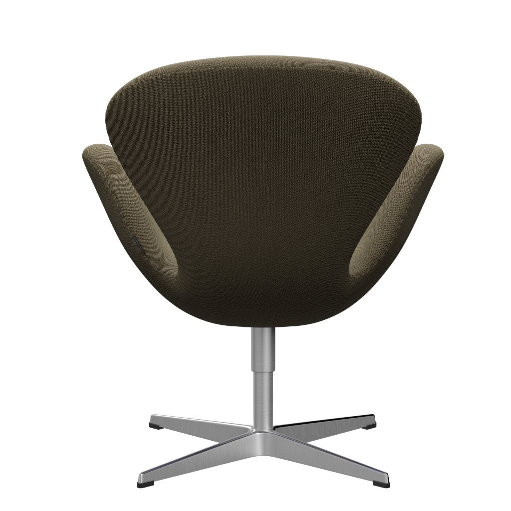 [product_category]-Fritz Hansen Swan Lounge Chair, Satin Brushed Aluminium/Rims Brown/Light Green-Fritz Hansen-3320-RIM951-SPAL-FRI-4