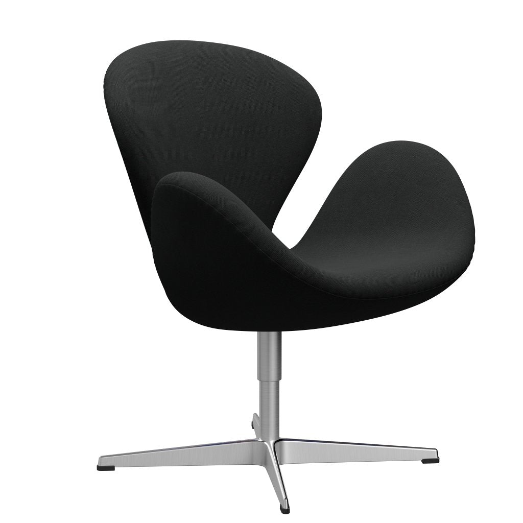 Fritz Hansen Swan Lounge Chair, Satin borstade aluminium/Steelcut Dark Brown (380)