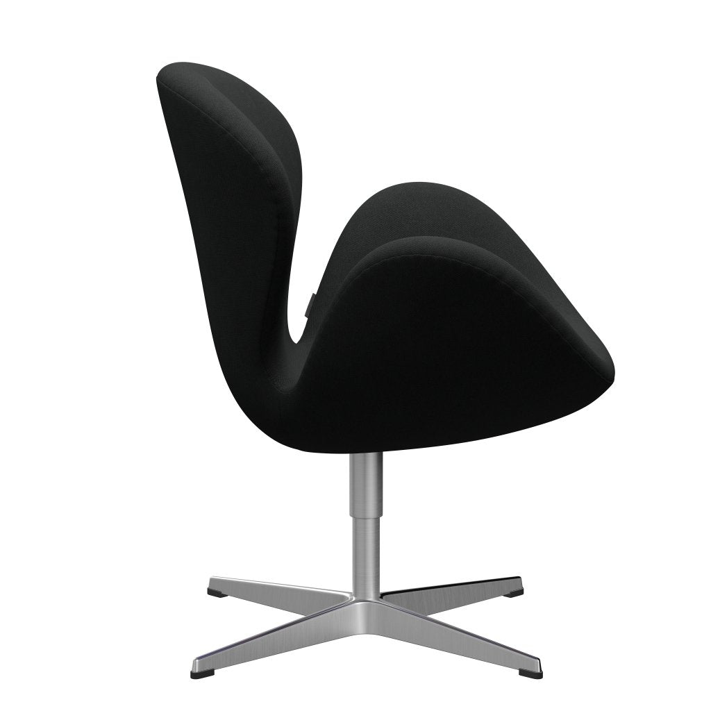 Fritz Hansen Swan Lounge Chair, Satin borstade aluminium/Steelcut Dark Brown (380)