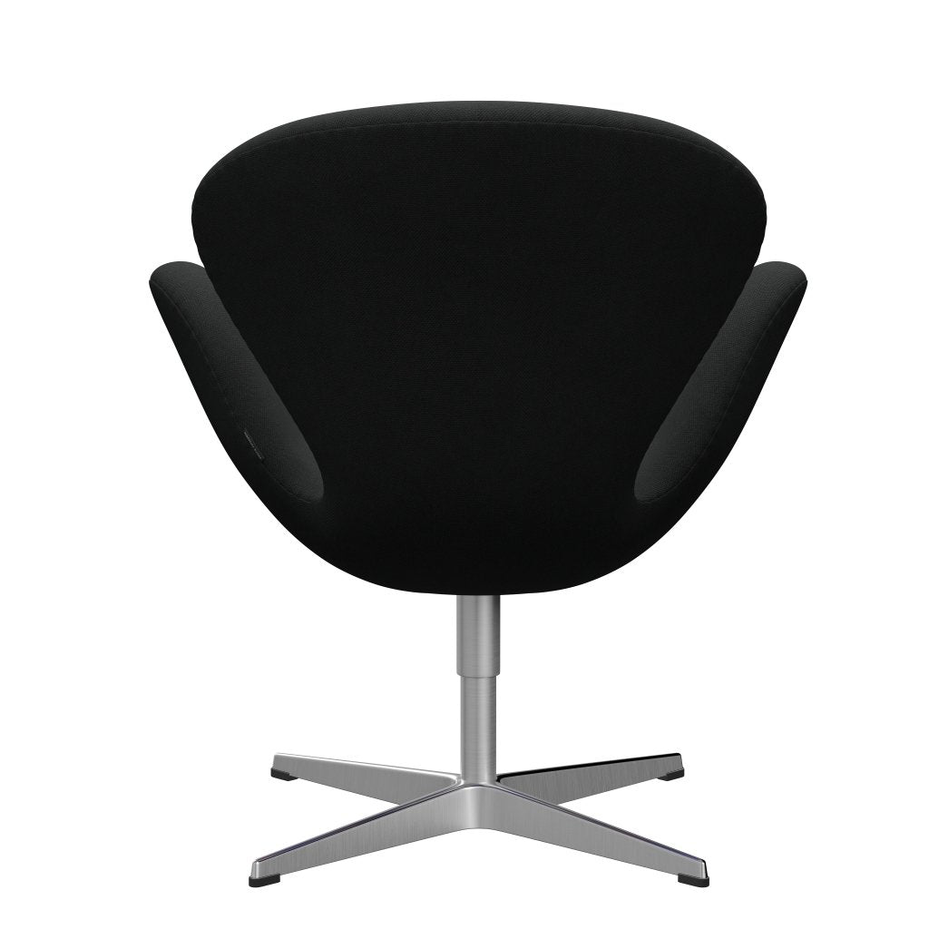 Fritz Hansen Swan Lounge Stuhl, Satin gebürstete Aluminium/Stahlkut dunkelbraun (380)