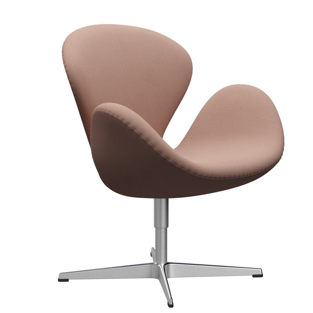 [product_category]-Fritz Hansen Swan Lounge Chair, Satin Brushed Aluminium/Steelcut Light Beige/Light Red-Fritz Hansen-3320-STI605-SPAL-FRI-2