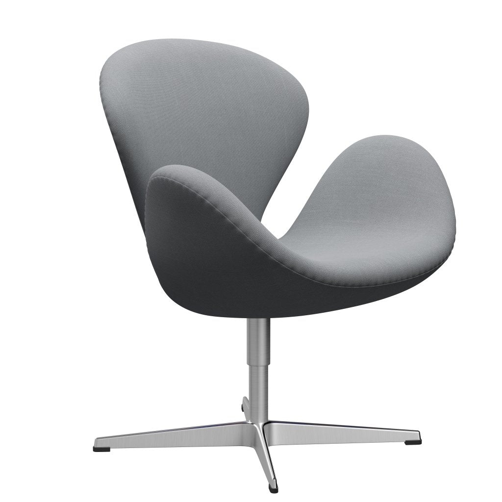 [product_category]-Fritz Hansen Swan Lounge Chair, Satin Brushed Aluminium/Steelcut Light Grey-Fritz Hansen-3320-STI140-SPAL-FRI-2