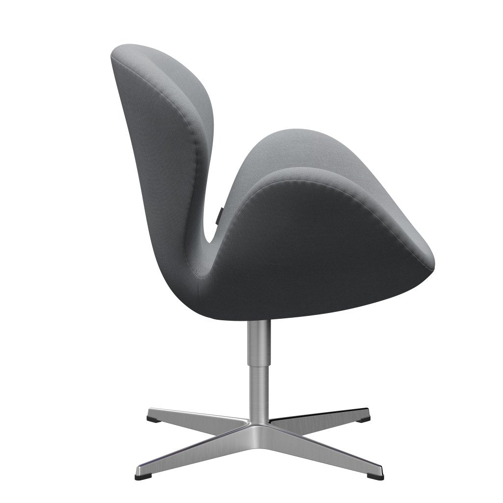 [product_category]-Fritz Hansen Swan Lounge Chair, Satin Brushed Aluminium/Steelcut Light Grey-Fritz Hansen-3320-STI140-SPAL-FRI-3